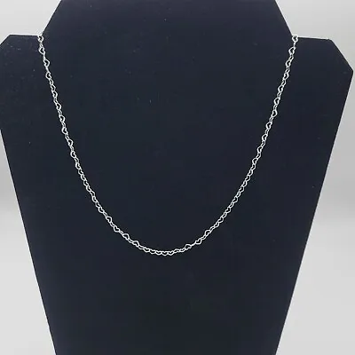 Taxco Silver 925 Chain Mexico Heart Dainty Necklace Light Long • $35