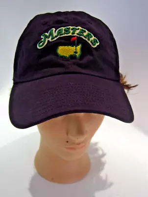 Masters Golf Hat Cap Black Cotton Strapback - American Needle - Used • $19.40