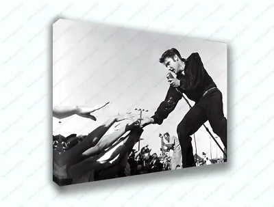 Elvis Presley Concert Black And White Design Poster Canvas Print Art Decor Wall  • $465.51