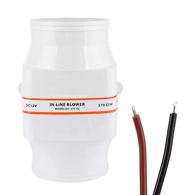 $34.63 • Buy 4in 270CFM Bilge Air Blower In‑Line Marine DC Electric Fan Boat Accessory 12V 