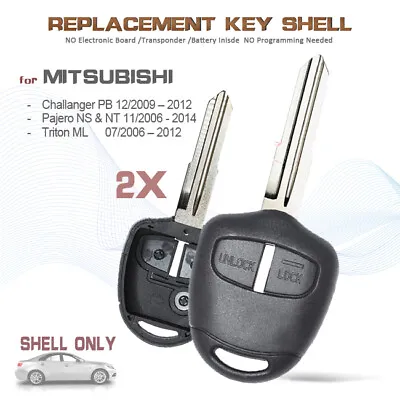 $9.90 • Buy 2* Remote Key Shell Fits Mitsubishi Challenger Pajero Triton Evo 2006-2014 MIT8
