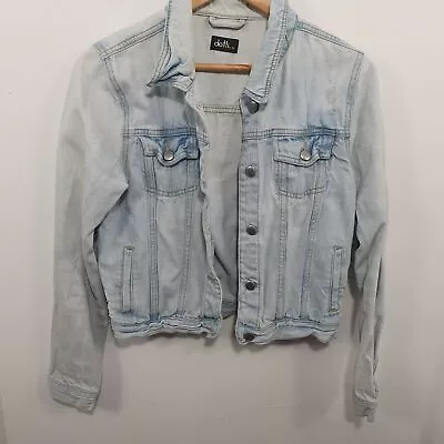 Dotti Womens Blue Distressed Denium Jacket Sz 10  • $6.30