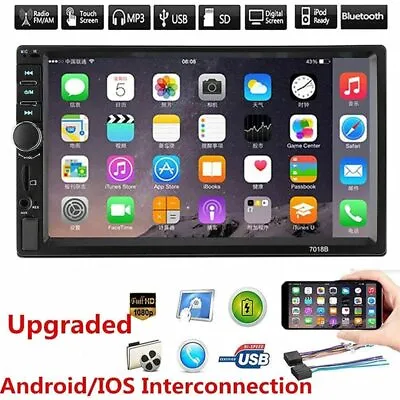2 Din Car Radio 7  HD Touch Screen Audio Stereo Video MP5 Multimedia Player • $36.99