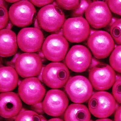 Miracle Bead Bright Fuchsia Iridescent 4mm 6mm Round Jewelry Craft Beads • $7.99