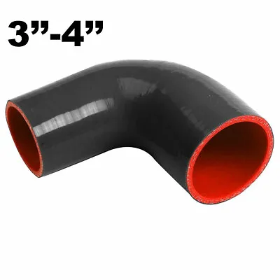 3  To 4 Inch 90 Degree Elbow Silicone Coupler Reducer 76mm-102mm Pipe Hose • $12.50