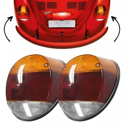 Rear Tail Light T1 Assembly Set Pair Volkswagen Vw Bug Super Beetle 1973-1979 • $139.99