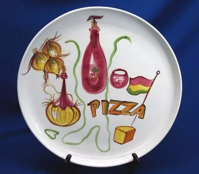 Mid-century Modern Hand-painted Los Angeles Potteries  Pizza Serving Plate 1957 • $39.99