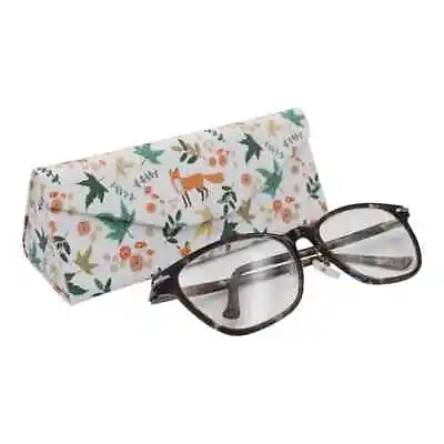 Foxes Magnetic Folding Eyeglass Case Real Sic Vegan Leather Fashion New • $12.95