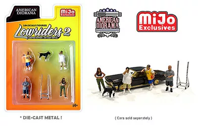 American Diorama 1:64 LOWRIDERS 2 Die Cast Figures • $22.99