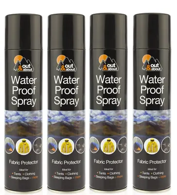 Waterproof Spray-Fabric Protector For Clothing-Tents-Boots-Camping-Jackets-300ml • £6.75