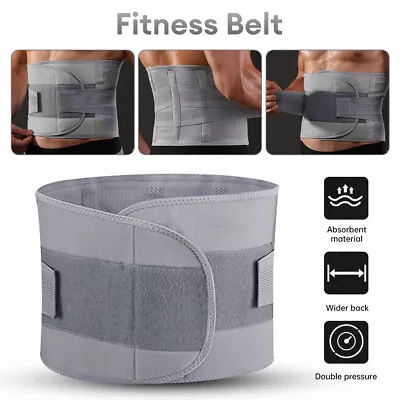 Magnetic Back Support Brace Belt Lumbar Lower Waist Double Adjust Pain Relief Us • $17.26