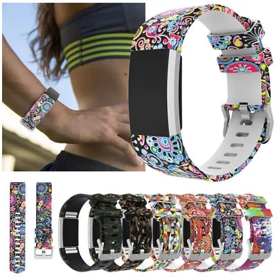 $13.99 • Buy For Fitbit Charge 2 Strap Silicone Replacement Watch Band Fitnes Wristband Large