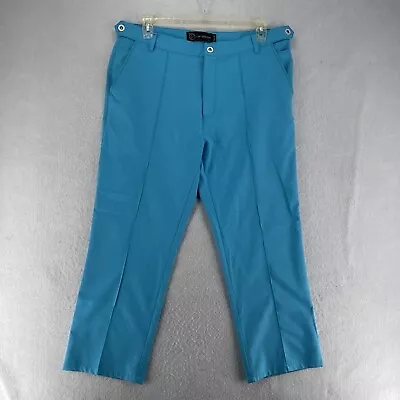 IJP Design Ian Poulter Mens Blue Golf Pants Pockets Logo Size 36x30 • $18.99