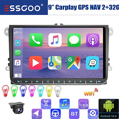 For VW Volkswagen Jetta Passat 9  Android 13 Car Stereo Carplay GPS Navigation • $112.59