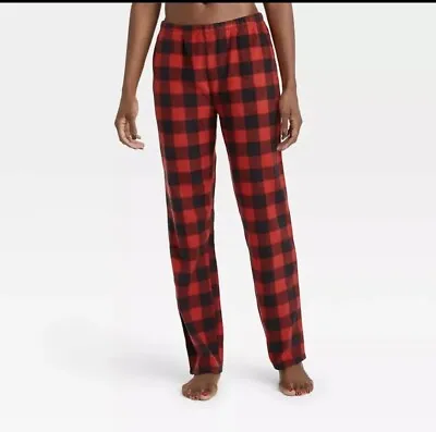 Men S Plaid Fleece Matching Family Pajama Pants - Wondershop Size S • $10