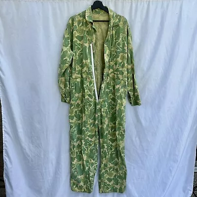 Vintage Vietnam War Era Frogskin Neon Camo Hunting Coverall HBT One-piece • $275