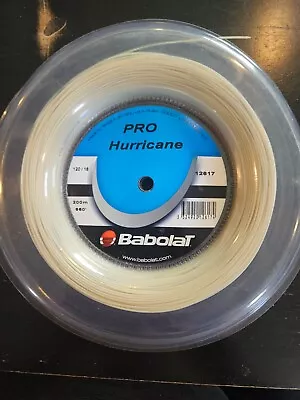 Babolat Pro Hurricane 18 Gauge Tennis String Reel Used A Few Time! Natural Colo • $159.99