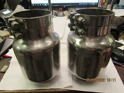 1 Pair Used (2) 4 Inch Select Sound Marine Clamp On Silencers • $459.99