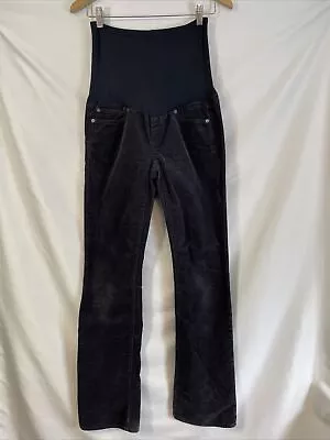 Gap Maternity 1969 Black Courduroy Sexy Boot Jeans 26/2 Stretchy Tummy Panel • $12.99