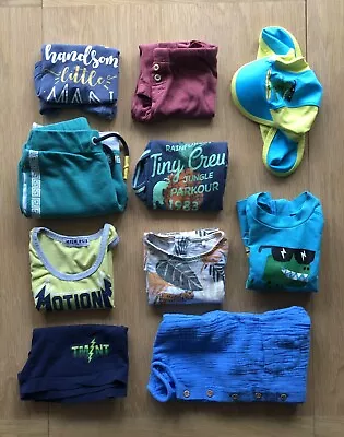 Baby Boys Clothes Bundle 9-12 Months -CESARE PACIOTTI-M&S-TU-Etc 10 Items • £9.50