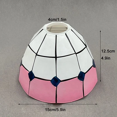 £16.79 • Buy Art 4cm Opening Hand Painted Glass Shade Replacement For Tiffany Desk Table Lamp