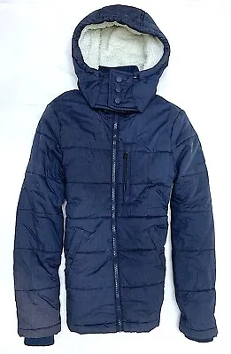 Men's  Boys Size Superdry Padded Puffer Hooded Parka Jacket Coat  Small 36  • £14.99