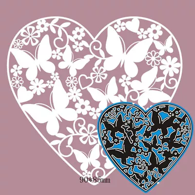 Heart Butterfly Metal Cutting Dies Scrapbooking Album Craft Embossing Stencil  • $3.53