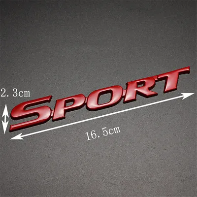 Sport Racing Logo Car Trunk Tailgate Emblem Badge Decal Sticker Red Universal • $8.90