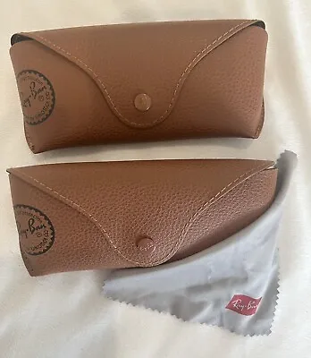 TWO Ray-Ban  Case Only Brown New And Never Used • $19.99