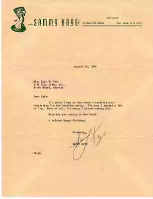 Signed Sammy Kaye 1966 Autographed Letter With Envelope • $199.99