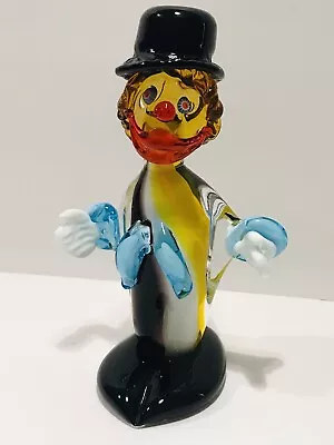Vintage Arte Murano Glass Hand Blown Clown ICET 7” Tall • $59