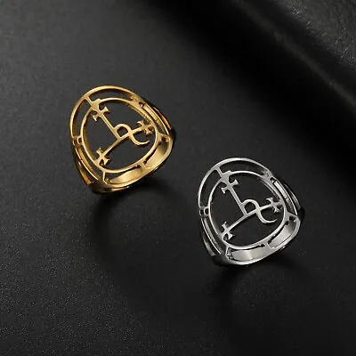 VASSAGO Stainless Steel Demon Seal Rings Sigil Of Lilith Solomon Magic Jewery • $5.66