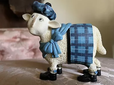 Enesco Ewe And Me Sheep “Cameron” Blue Tartan • £10