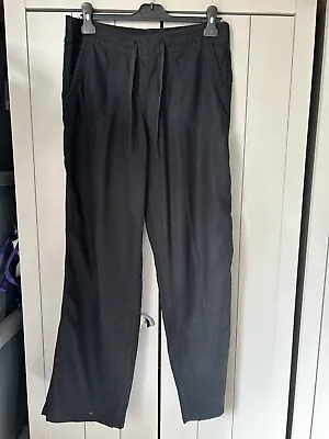 M&S 55% Linen Black Trousers Size 12 • £1.50