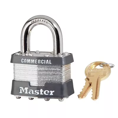 Master Lock 1KA Padlock Keyed Alike 2016 1-3/4in Wide Laminated Steel Lock • $15.44