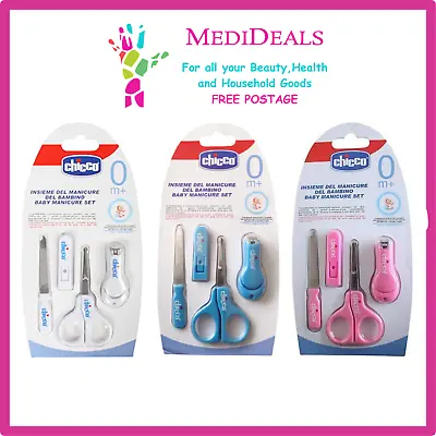 Chicco Baby Manicure Set CHOOSE  Blue Pink Or White • £4.95