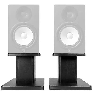 Rockville 8” Black Studio Monitor Speaker Stands For Yamaha HS7 Monitors • $49.95