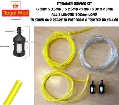 Strimmer Multi Tool Fuel Hose Tube Pipe & Filter Kit 5 In 1 Handy In Workshop • £5.99