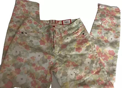 Elle Nwt Woman Size 6 Garden Floral Skinny Ankle Stretch Mid Rise Pants Jeans • $18