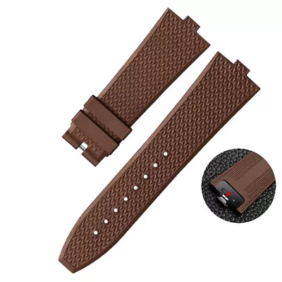 Brown Rubber Strap For Vacheron Constantin Overseas Quick-Release System 24x7mm • $145