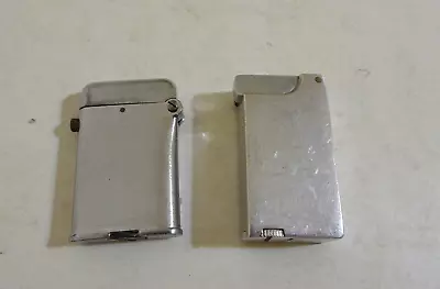 2 Vintage Silver Cigarette Lighters Thorens Texture • $99.99