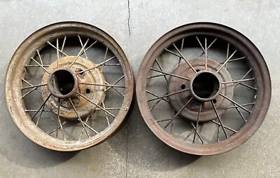 (2) 1930 1931 Model A Ford 19  WIRE SPOKE WHEEL Original 5 Lug Rim Coupe Sedan • $99.95