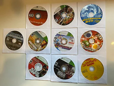 $111.21 • Buy Lot Of 10 Game Discs LOOSE Xbox 360 Wii PS3 Spiderman Edge Of Time Mario.. Works