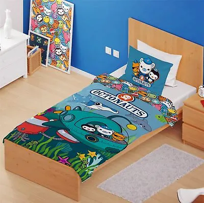 Octonauts 'Shark Mission' Single Panel Duvet Cover Reversible Bedding Set • £19.95
