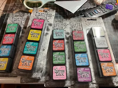 NEW Ranger Tim Holtz Mini Distress Ink Stamp Pad Kit (4 Ink Pads) YOU CHOOSE • $11.35