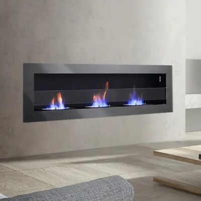 Eco Ethanol Fireplace Insert Into Wall/Wall Hanging Fire Heater Biofire 3 Stoves • £189.95