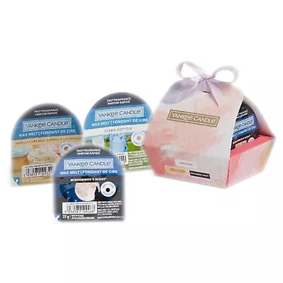 Yankee Candle Gift Set Clean Cotton Festival 3 Wax Melts 3x22g • £6.99