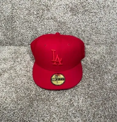 New Era LA Dodgers Game Fitted Cap NEW W/tags 59Fifty Red MLB  • $29.88