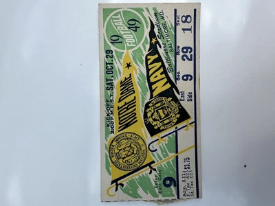 $53.47 • Buy Vintage American Ticket Stub 1949 Notre Dame Vs Navy Ticket Stub