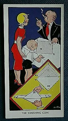 Magic  Vanishing Coin Trick   Vintage 1930's Card   WC28 • £4.99